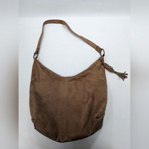 Light brown Purse/Shoulder Bag with tassel and brass accents